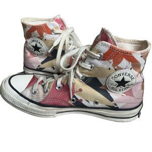 Converse Chuck 70 High Top 'Vintage Floral' Orange Pink Egret Women's Size 7